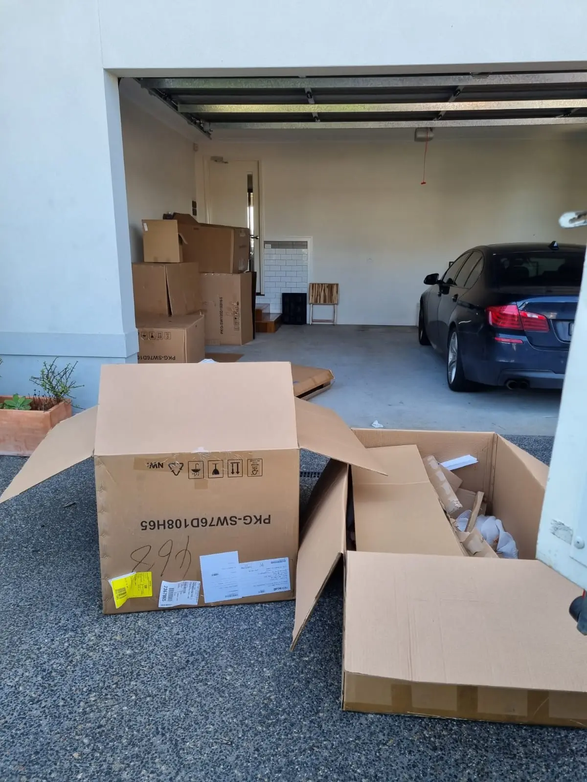 Cardboard Officer Before